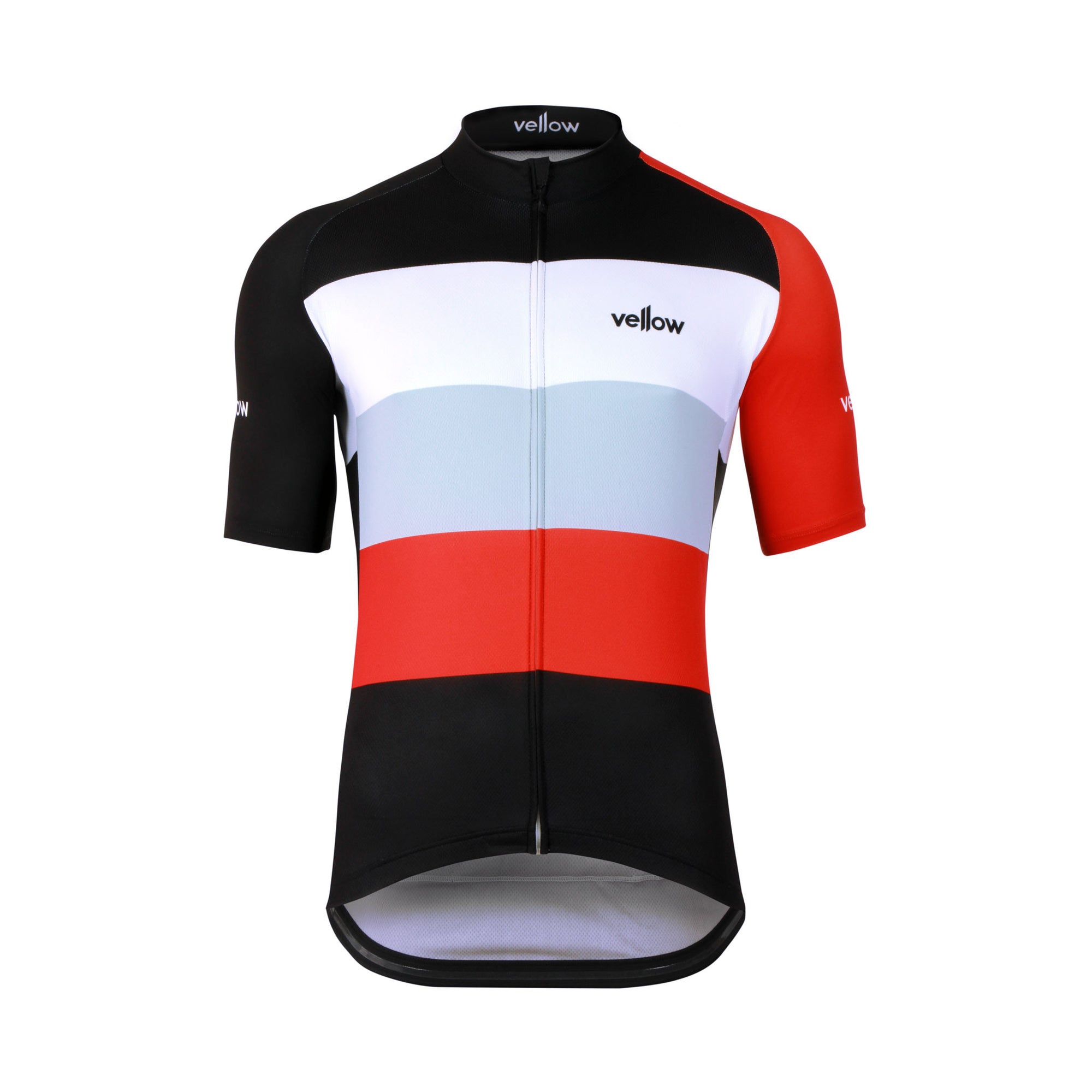 Red black top cycling jersey
